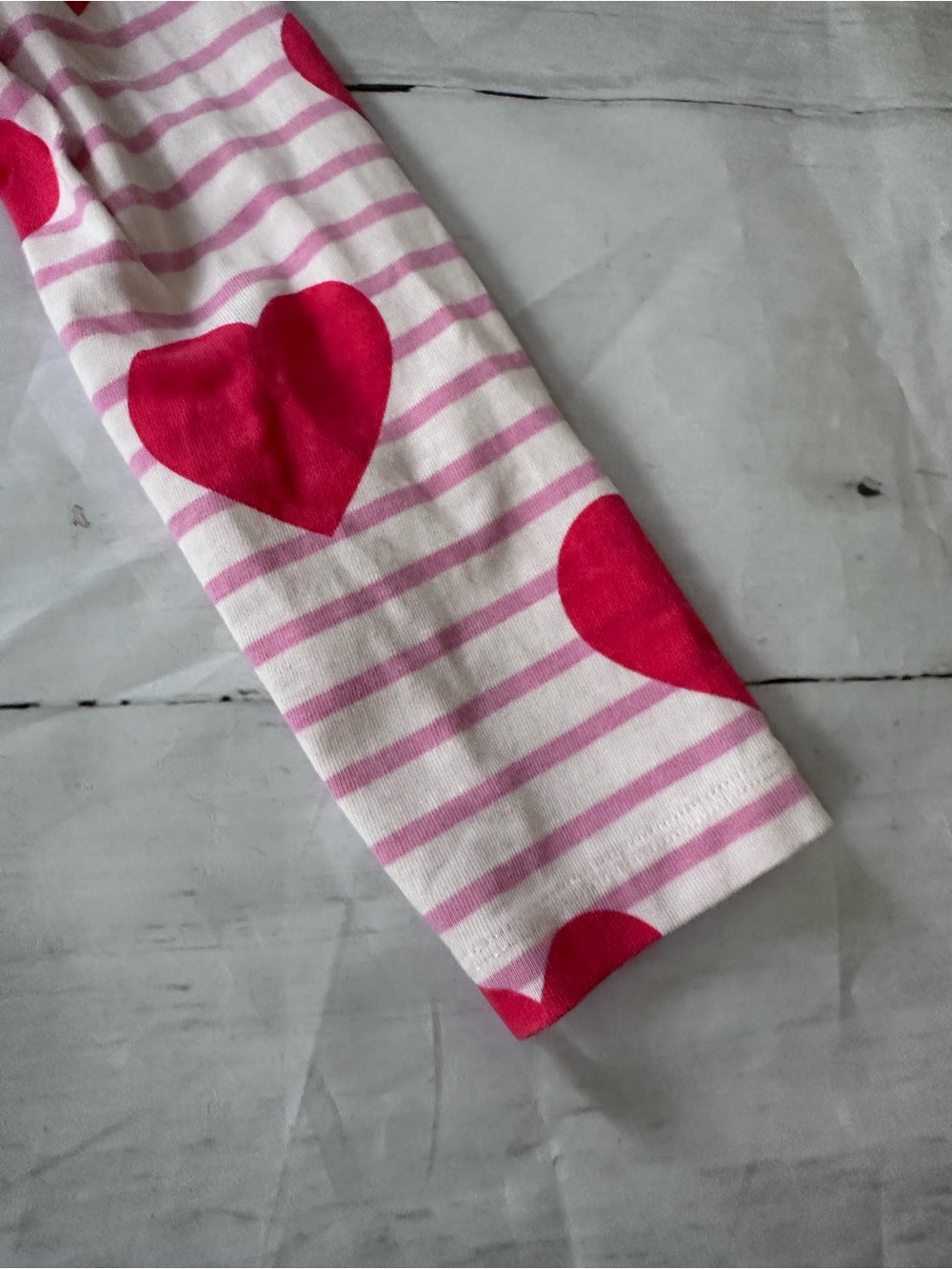 Mini Boden Pink and Red Heart Stripe Long Sleeve Dress size 7-8 Valentine - Picture 5 of 11